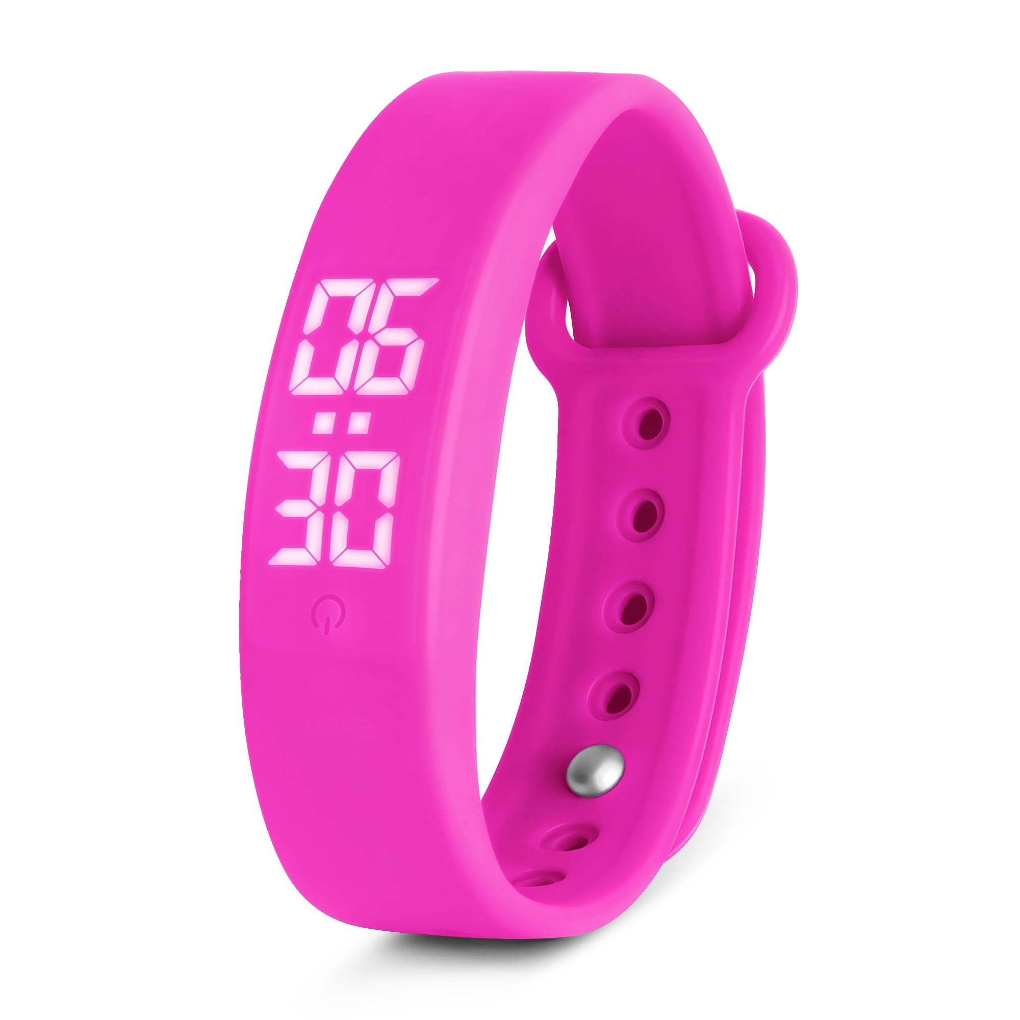 vibrating alarm wristband, silent waterproof watch with temperature detection, usb rechargeable for heavy sleepers students sports