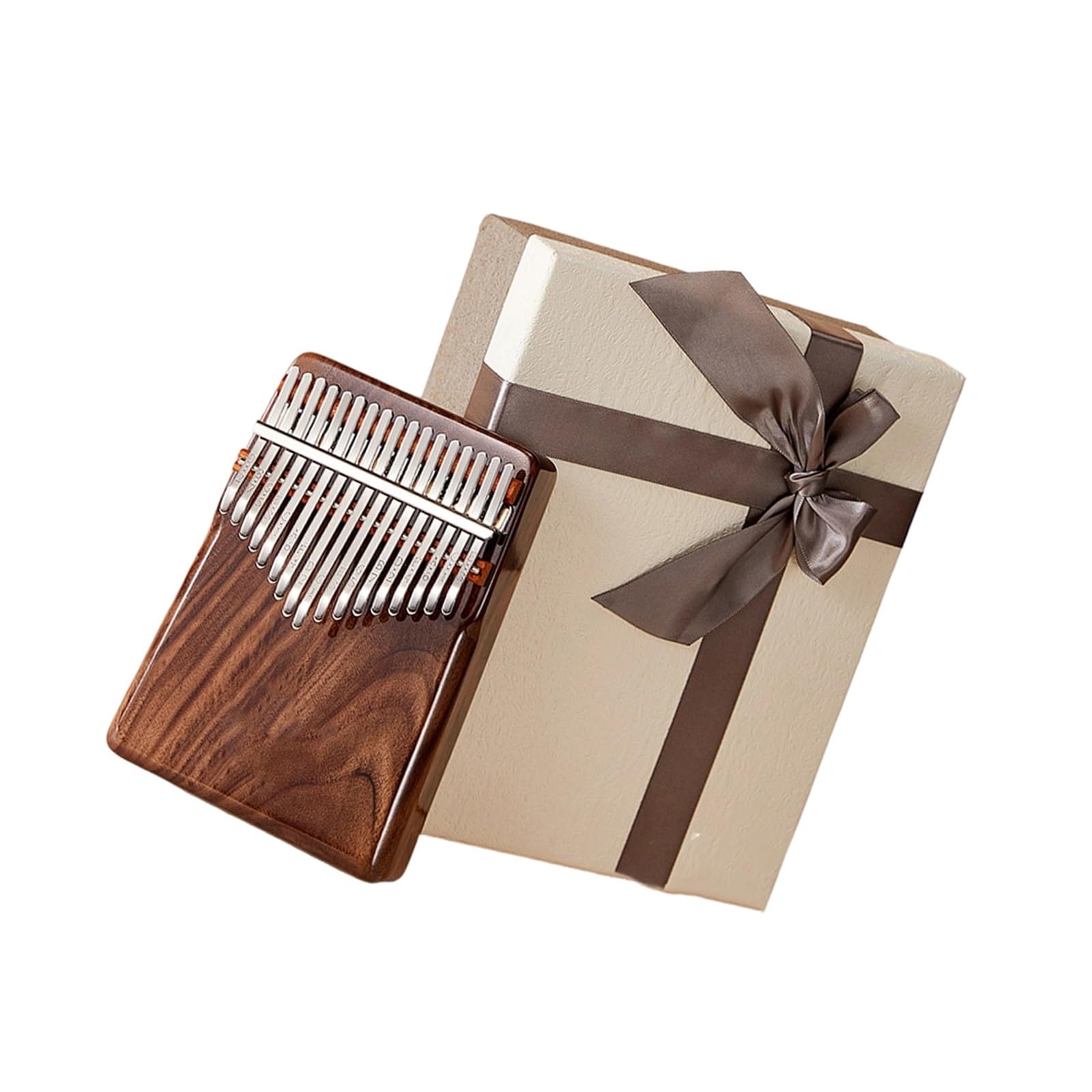 Kalimba Thumb Piano Mini portátil 17 21 caja de regalo con banda de sonido(7)