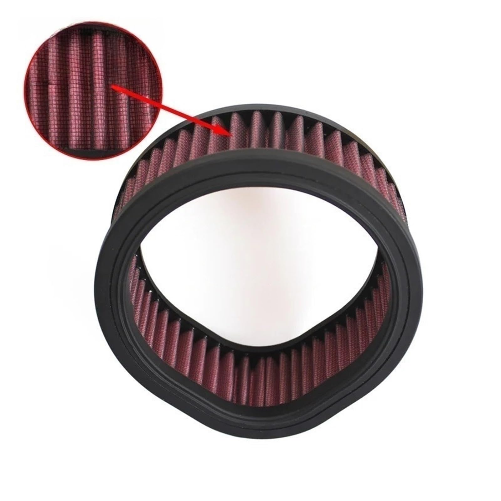 Limpiador Filtro Filtro De Admisión De Filtro De Aire De Repuesto Universal para Motocicleta, Color Rojo, para Modelos para Ha&rley con Carburador Serie E Y G