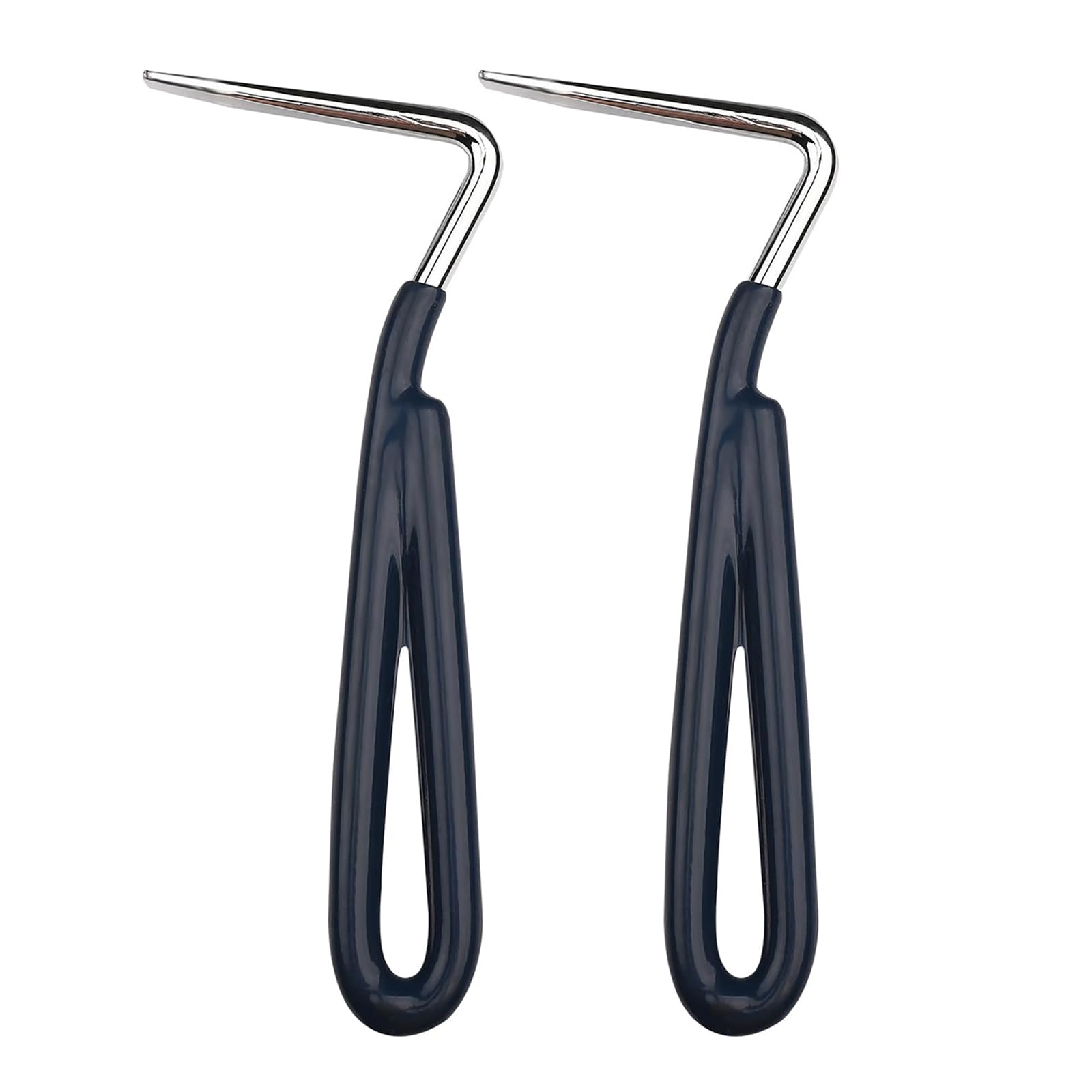 UNVOJL 2 Pieces Hoof Pick Horseshoe Trimmer Pear Shaped Care Pick with Rubber Handle Grooming Hoof Care Tools for Horse Donkey Goat (Random Color)