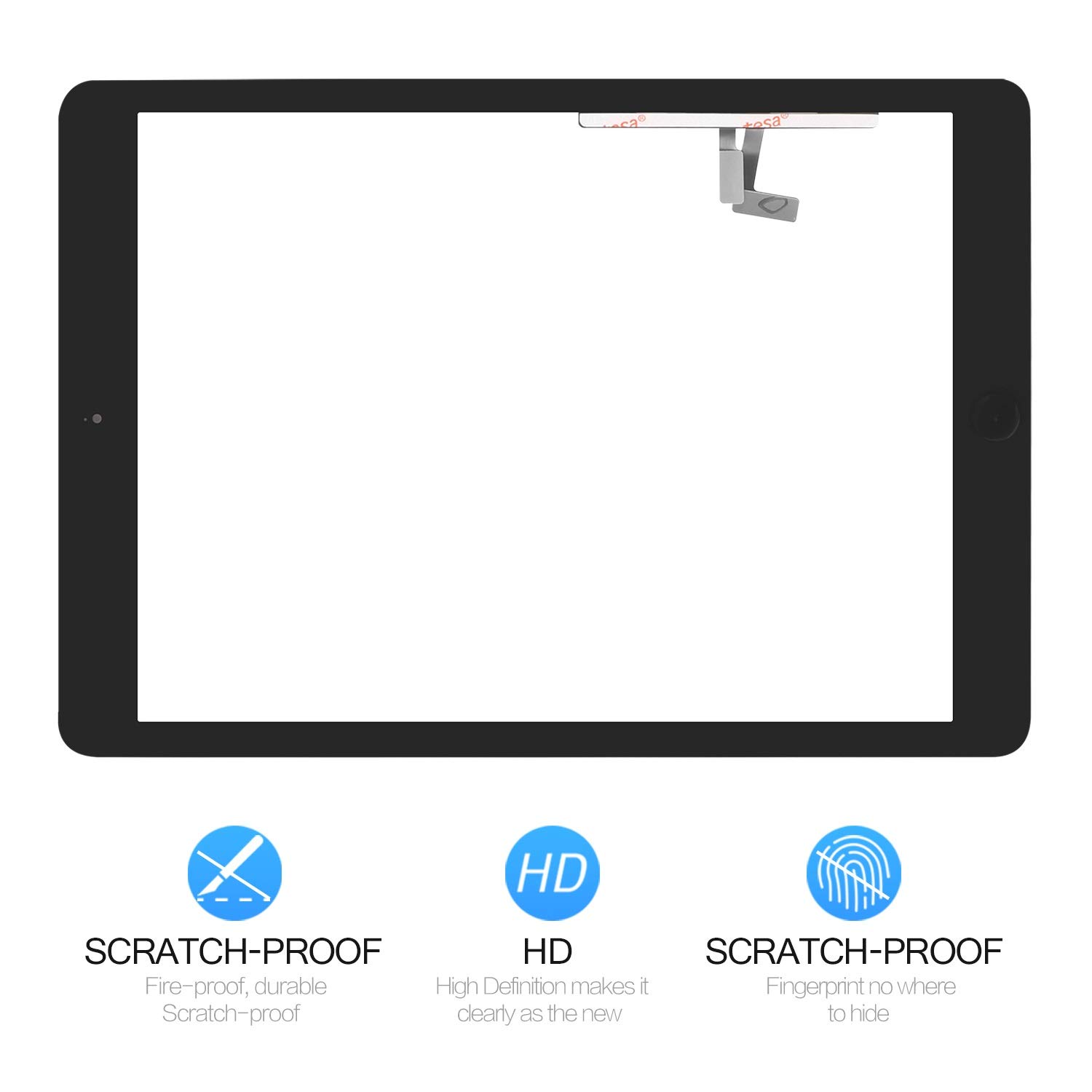 iPadのタッチスクリーン Amazon.co.jp: SRJTEK タッチパネル For iPad 第五世代 2017