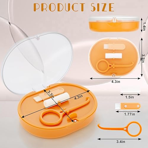 Miniatura 10 de Nueva funda de alineador de doble capa con correa para masticar herramienta de extracción cepillo de limpieza estuche de ortodoncia con espejo