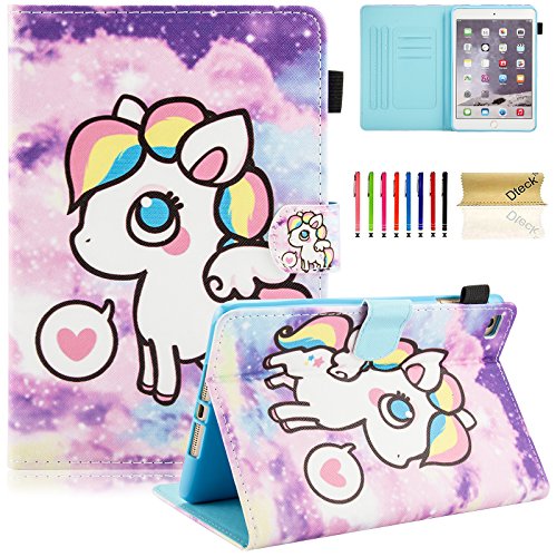Dteck iPad Mini 2/3/4/5 Case - Slim Folio Stand Premium PU Leather Wallet Case with Auto Wake/Sleep Magnetic Smart Cover for Apple iPad Mini 5/Mini 4/iPad Mini 3 /iPad Mini 2 /iPad Mini 1, Little Pony