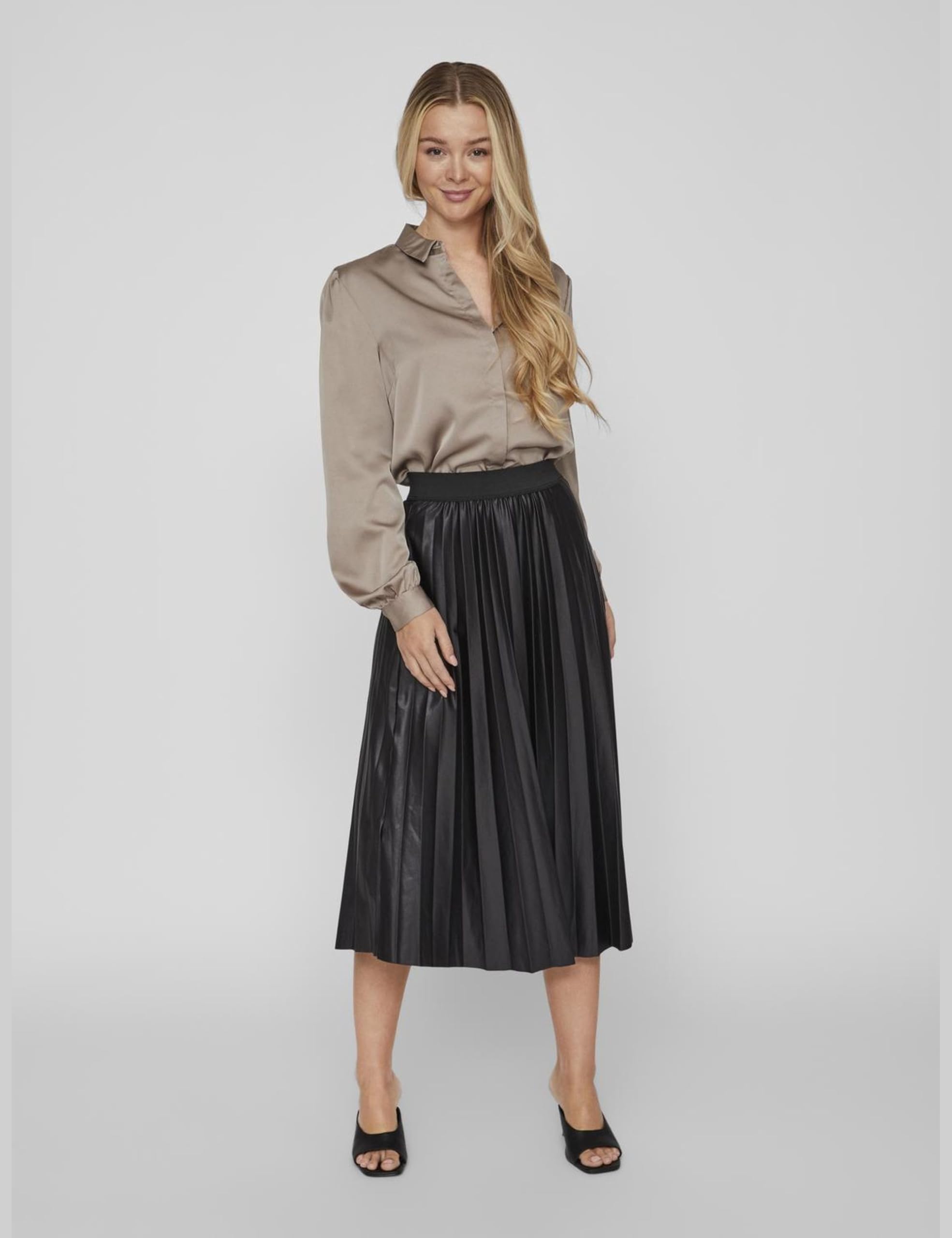 Vila Midi Skirt VINITBAN Pleated