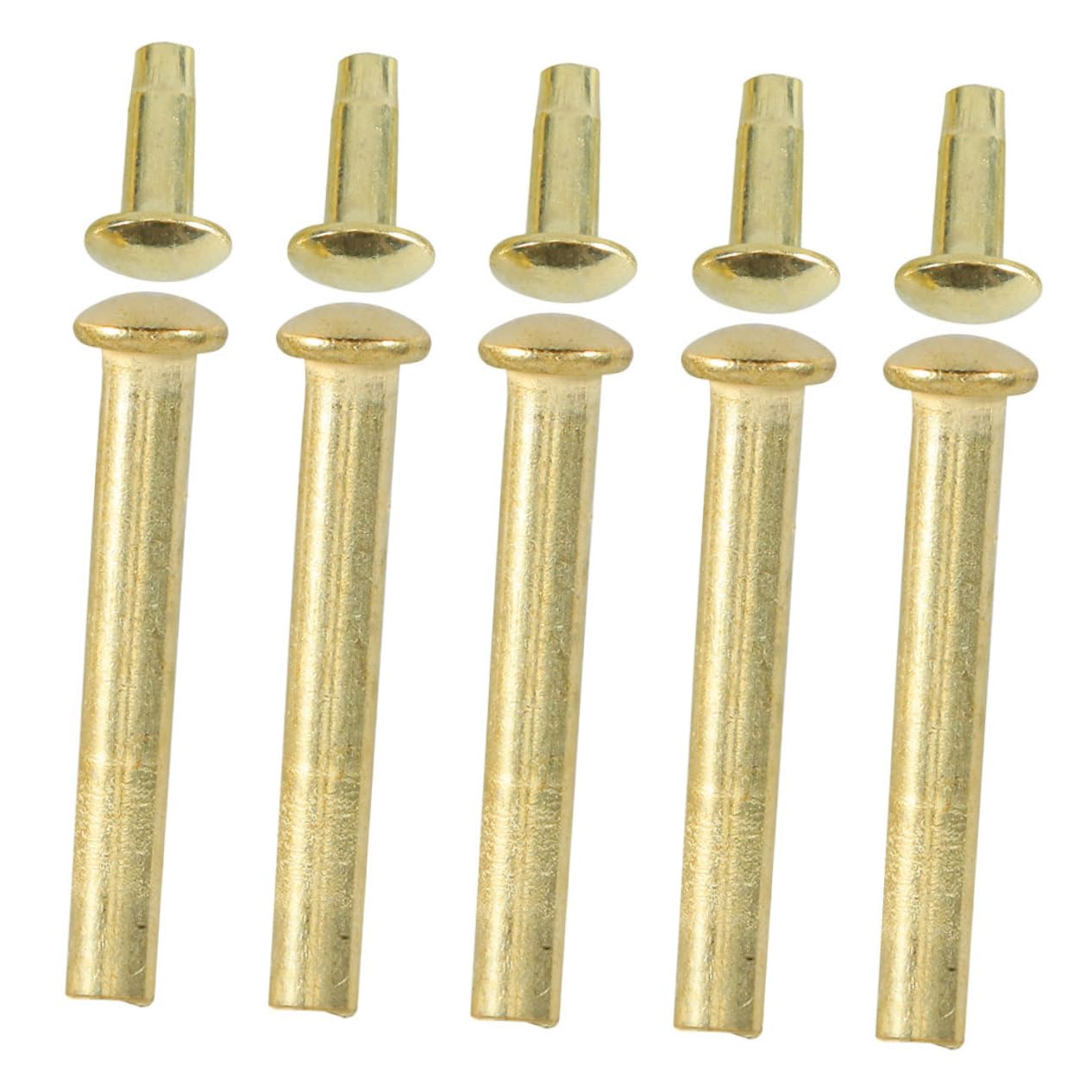 Alipis 5set Fan Nail Fan Pendant Bamboo Shaft Rivets Nuts Repair Kit for Hand Folding Gold Plated Metal Fasteners