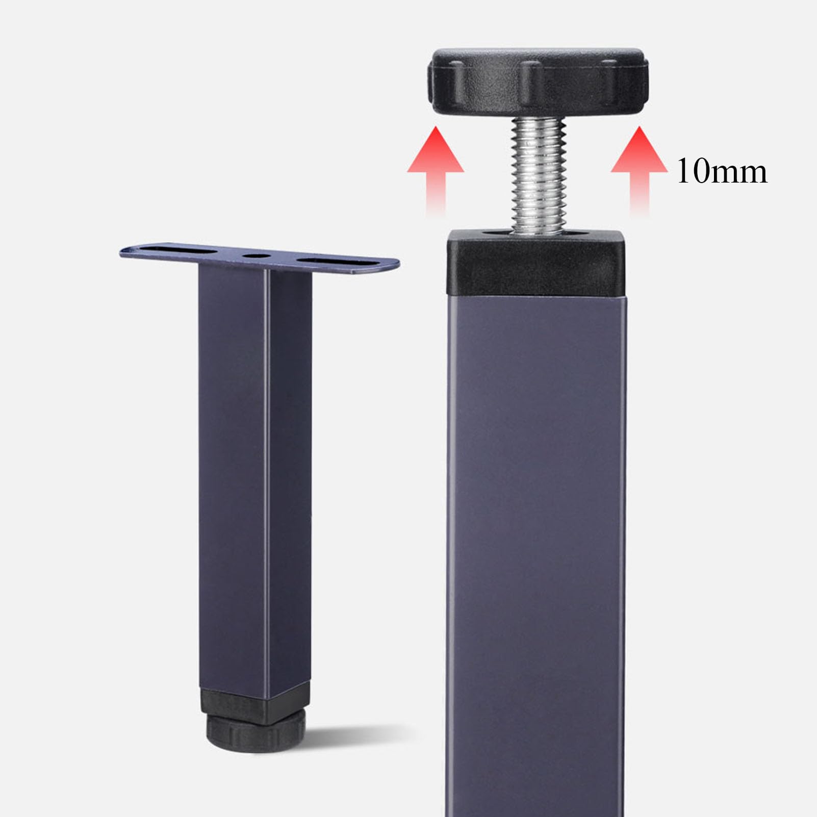 Penbinmall Bedpoten, 4 stuks, in hoogte verstelbaar, 18 cm, steunvoet