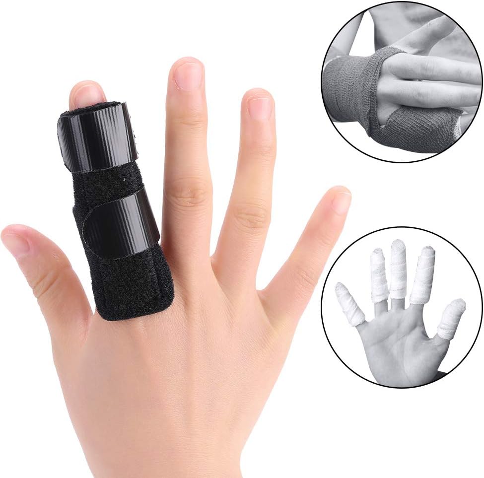 Finger Splint, Adjustable Aluminium Alloy Index Middle Finger Splint