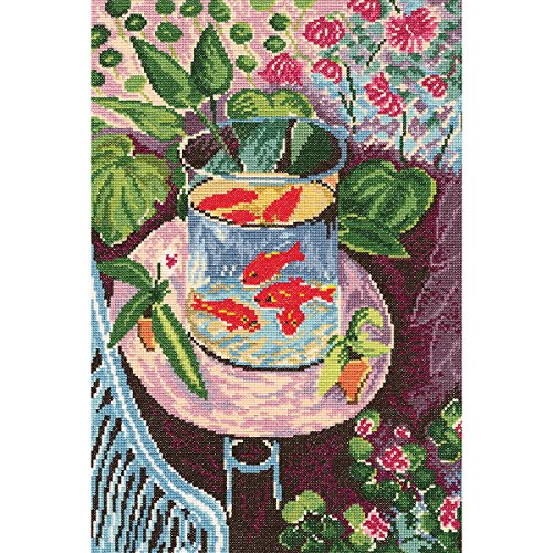 Rto Counted Cross Stitch Kit 9.75"x14.5"-red Fish (14 Count)