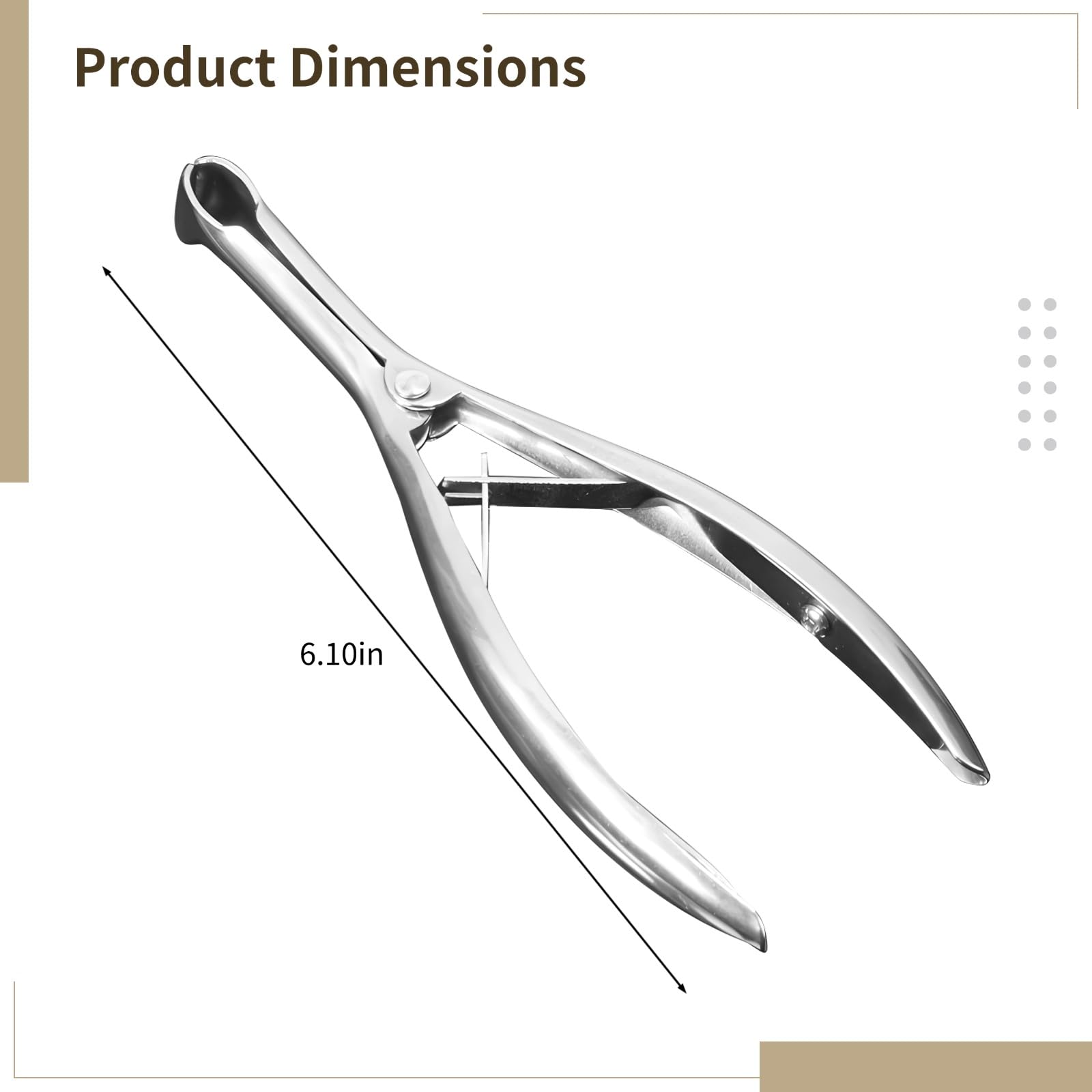 Stainless Steel Ear Canal Dilator with Locking Mechanism for Ent, Otoscope Tool with Comfortable Grip and Easy Use