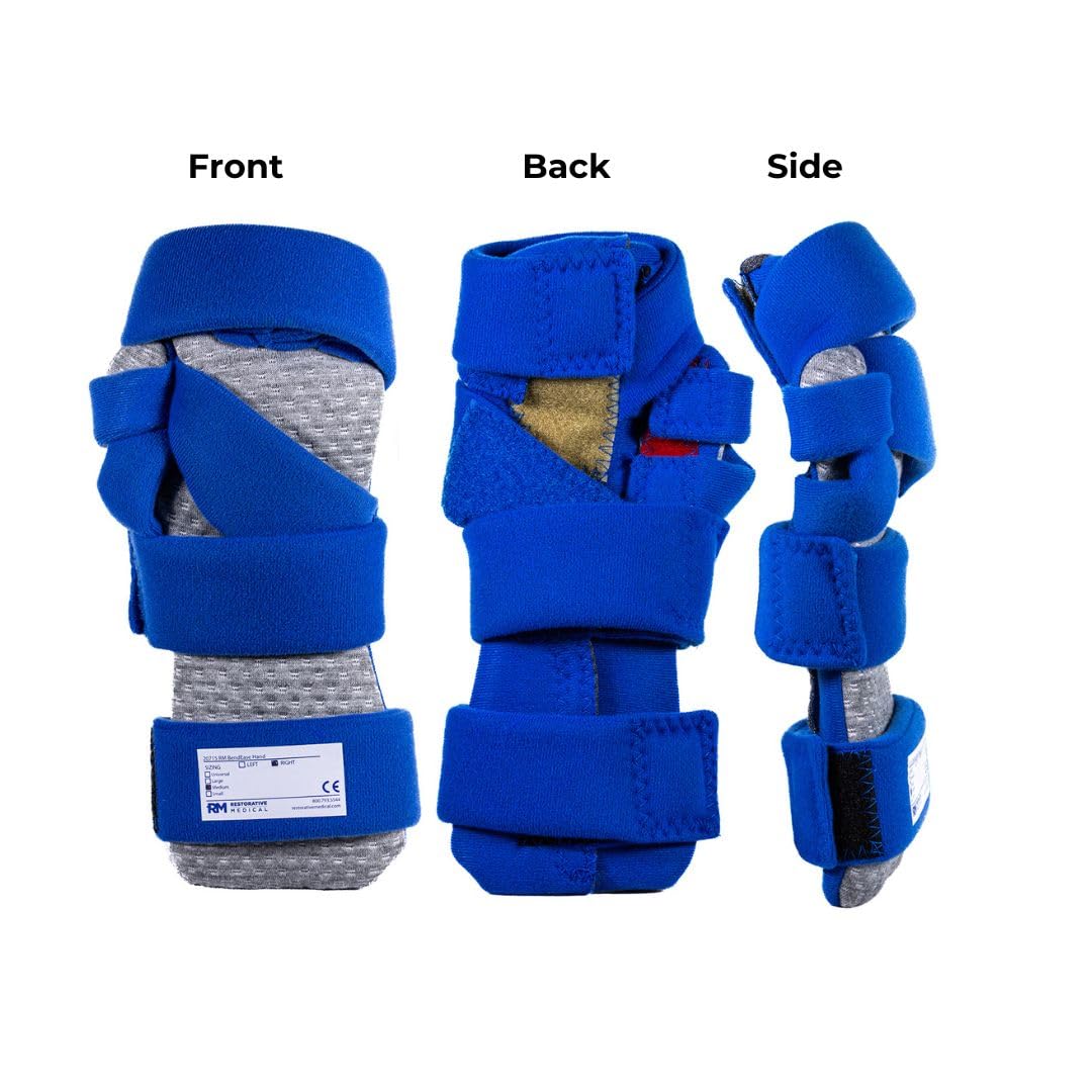Restorative Medical BendEase Hand Splint - Wrist Pain Support for Carpal Tunnel, Arthritis and Stroke Recovery (Medium - Right)