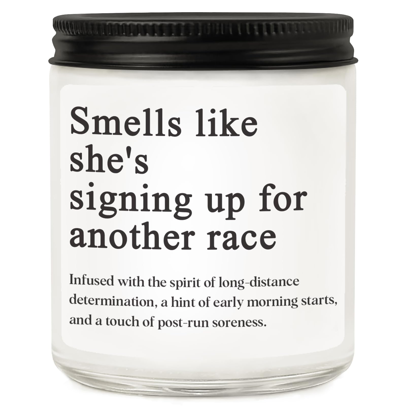Gifts for Runners, Cross Country Running Gifts for Women, Men, Track and Field, Half Marathon Essentials, Funny Marathon Scented Candle, Christmas, Birthday, Running Gift for Marathon Runner