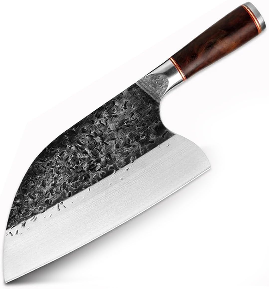 Meat Cleaver,Cleaver Knife 7 Inch Stainless Steel Chef Knife Ebony Handle Handmade Forged Sharp Cleaver Wide Blade Pro Butcher Knife, LAMAJIGA5844