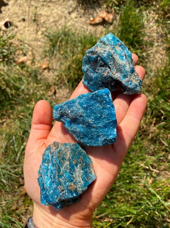 Zenkeeper 1Lb Apatite Crystal Stone Natural Raw Stones & Fountain Rocks for Tumbling, Cabbing, Polishing, Wire Wrapping, Wicca & Reiki Crystal Healing - Image 5