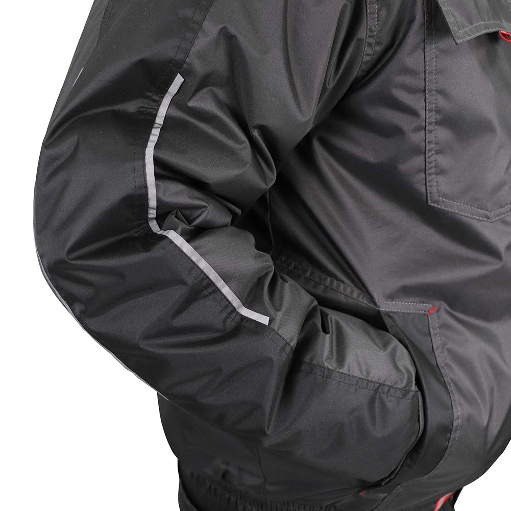 Lee Cooper Arbeitskleidung Herren Sicherheits-Jacke, gepolstert, Polyester, wasserabweisend, leicht, Grau, XL