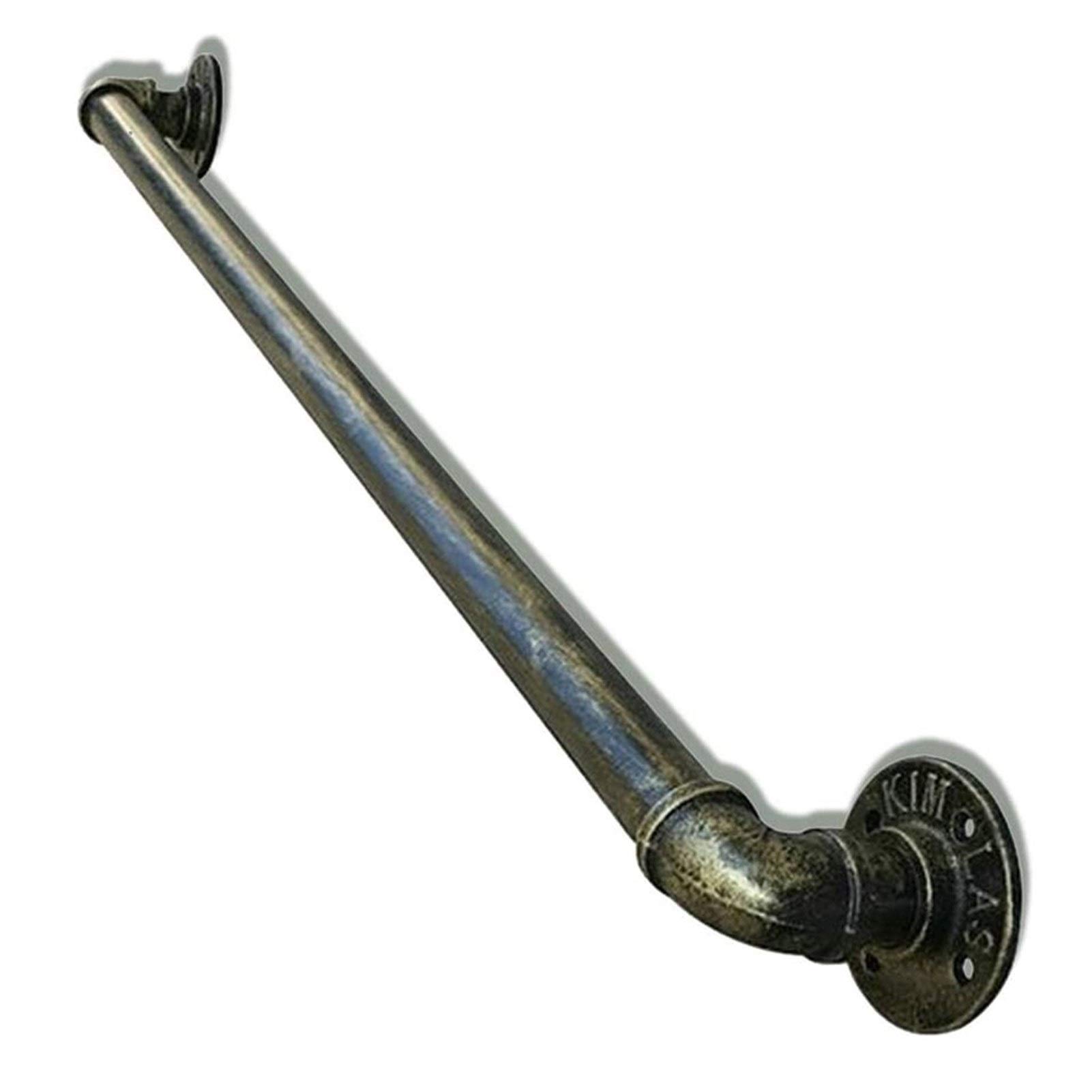 LWJSOCP Vintage Retro Stair Handrail for Indoor/Outdoor Wall-Mounted Railing for Elderly & Kids Support Kit in Bronze - 17ft (510cm) Stair Banister