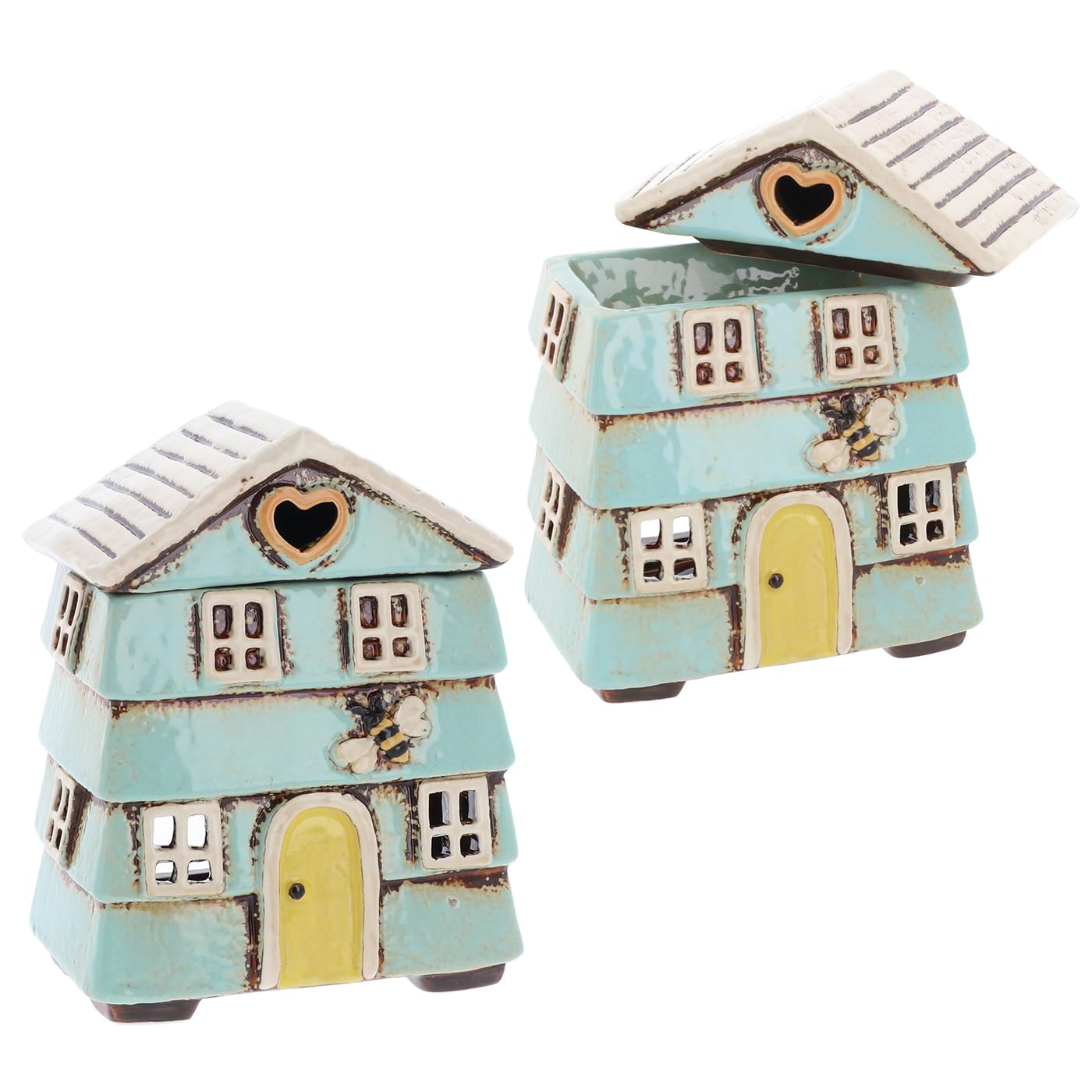 Shudehill GiftwareVillage Pottery Beehive Oil Warmer/Tealight Holder - Aqua