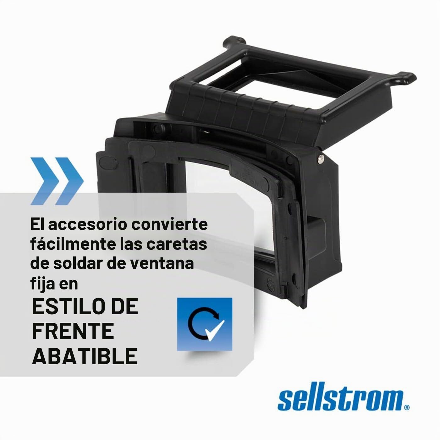Sellstrom Casco de Soldadura, Adaptador Frontal abatible, retenedor Frontal de elevación, Nailon Duradero, Unisex, Negro, S273200