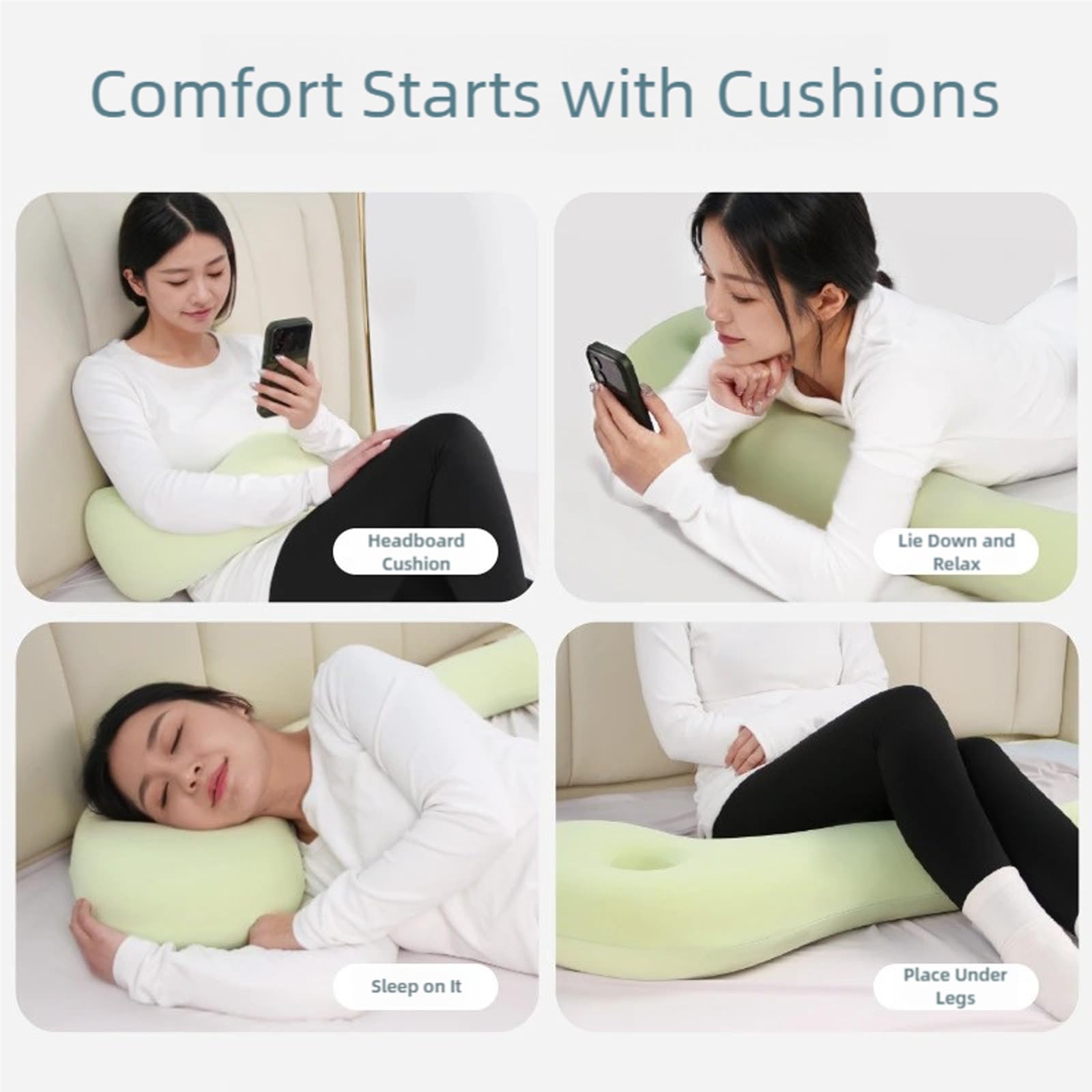 Oreiller de corps en mousse à mémoire de forme pour les personnes dormant sur le côté avec housse amovible pour un soutien pendant la grossesse et un sommeil confortable