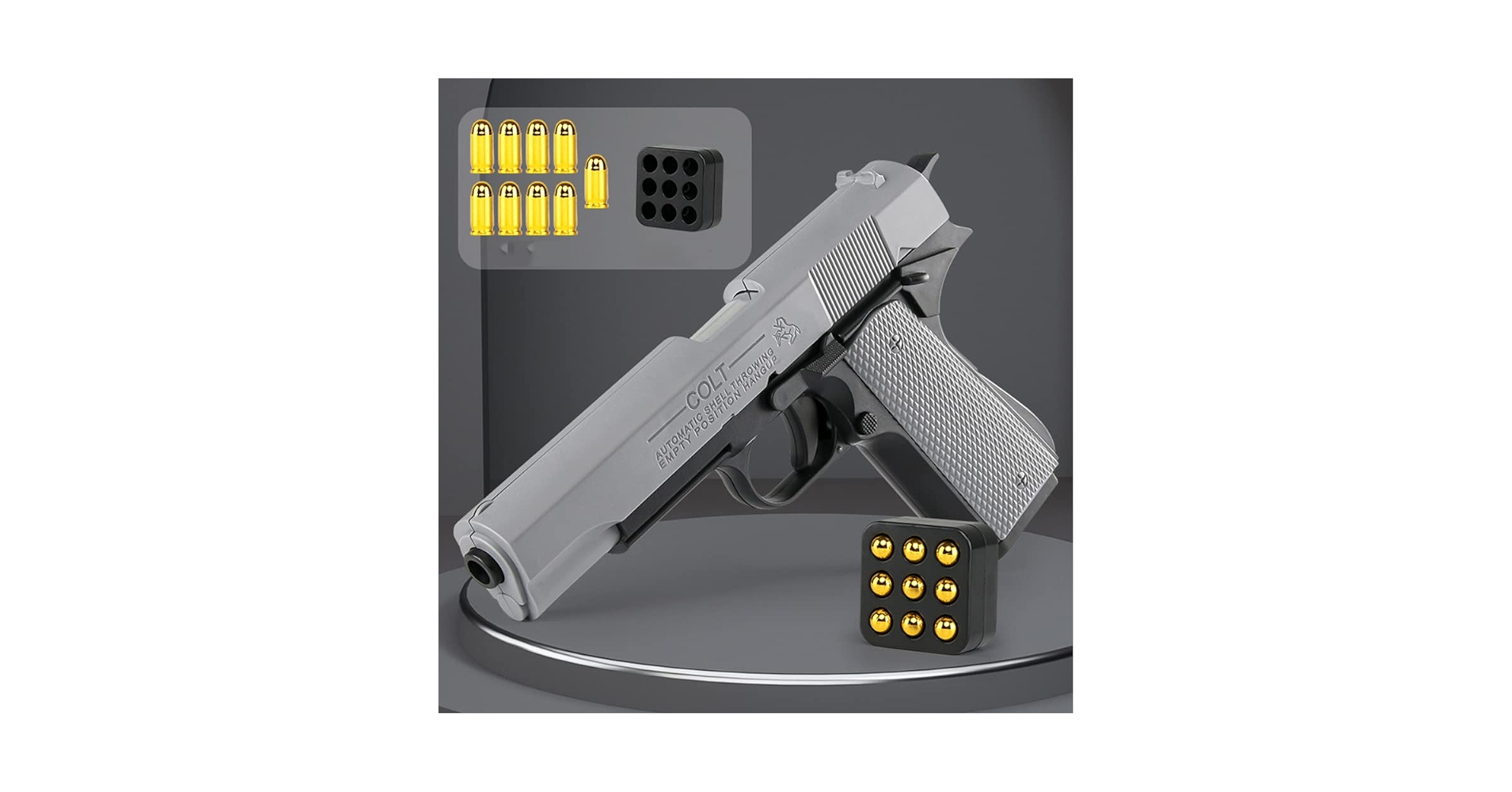 ハンドガン、ガチャポン ハンドガン風おもちゃ 銃 グロック ハンドガン 排莢式 おもちゃ