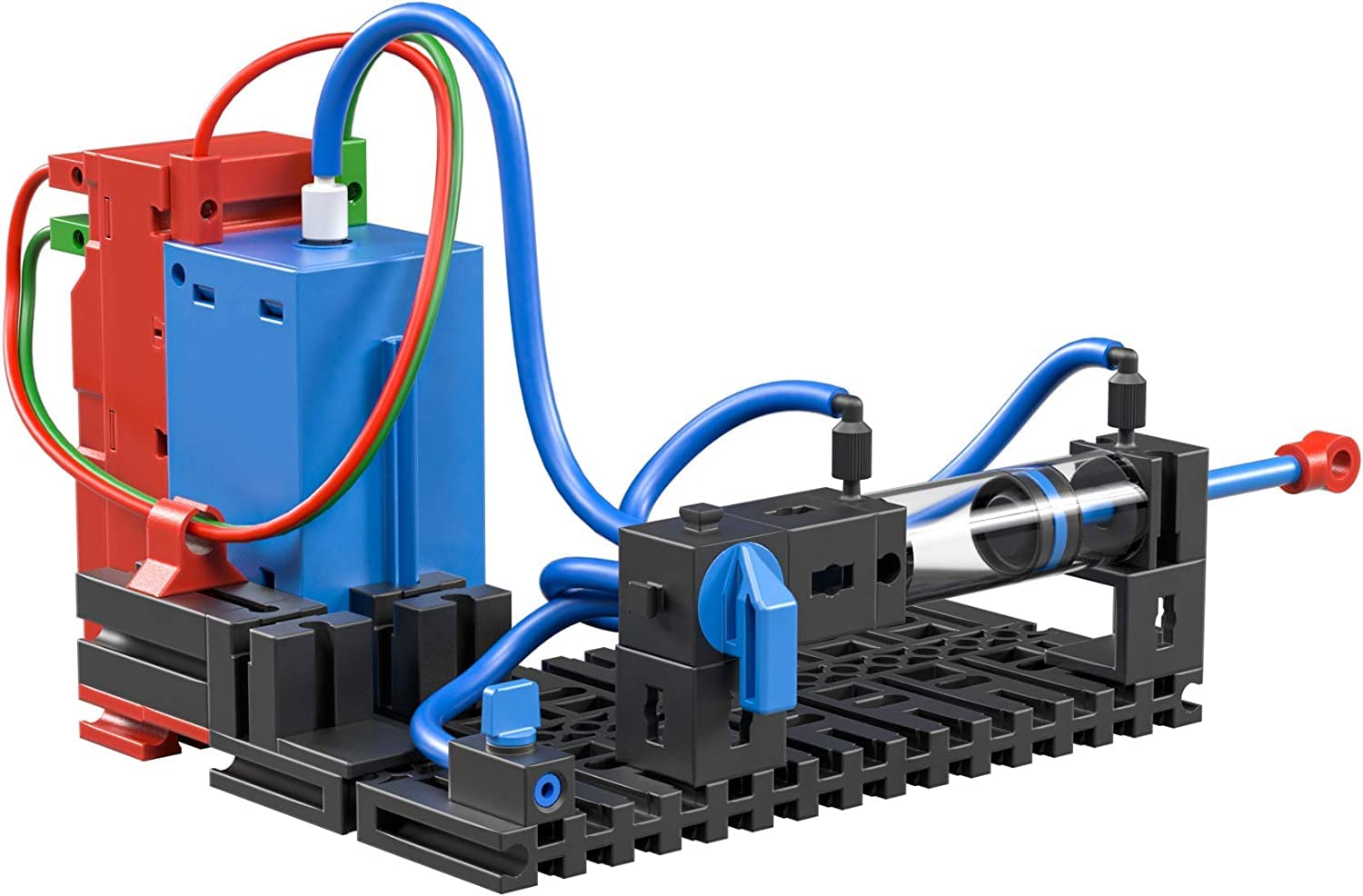 fischertechnik 559876 PROFI Strong Pneumatics – Bausatz für Kinder ab 9 Jahren, pneumatisch betriebenes Konstruktionsspielzeug mit Traktor und 5 weiteren Modellen