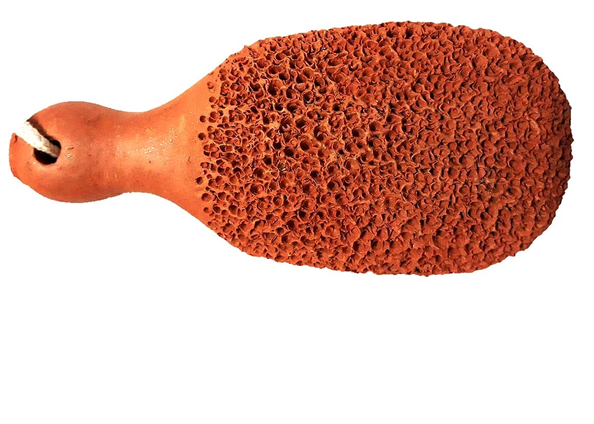 TurtulsGroup Terracotta Best Natural Pumice Stone Foot Scrubber Handmade Organic Clay eco Friendly Dead Skin Remover Women Men Unisex Foot Heel Filer Scraper
