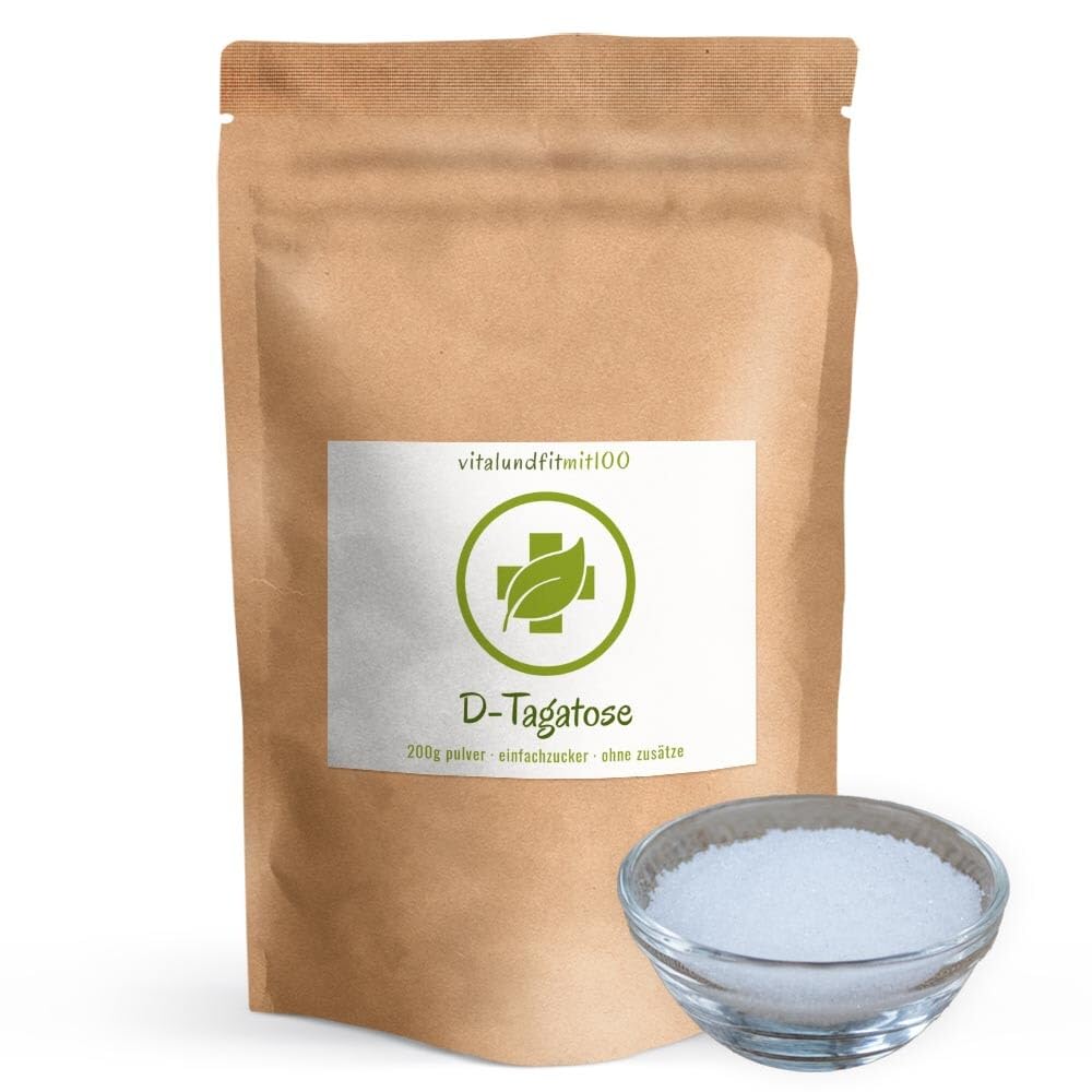 D-Tagatose Pulver - 250 g - natürliche Zuckeralternative - rein pflanzlich - glykämischer Index von 3 - kalorienarm - zahnschonend