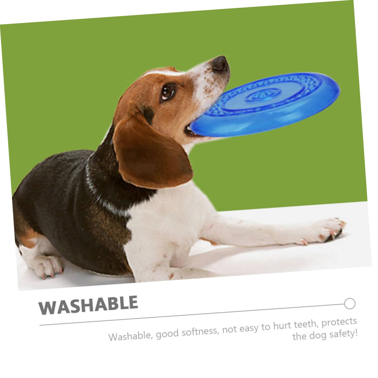 Hohopeti 2 Stück Blaue Hundespielzeug Welpenfliegenscheibe aus TPR Interaktives Kauspielzeug zur Verbesserung der Mentalen Gesundheit für Hunde im Freien