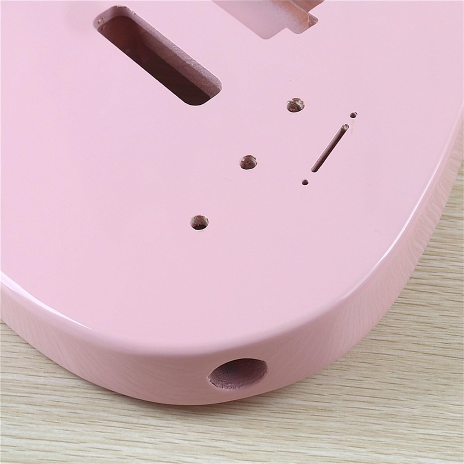 Guitar Body Kit Pink Glossy Guitar Barrel Open Pickup Hole DIY Instrument Accessories