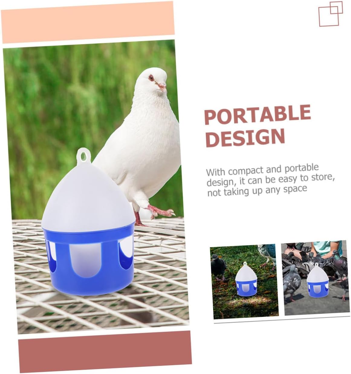 MERRYHAPY 2pcs Convenient Bird Water Feeder Pet Bird Water Container Watering Device for Parrot Pigeon Dove