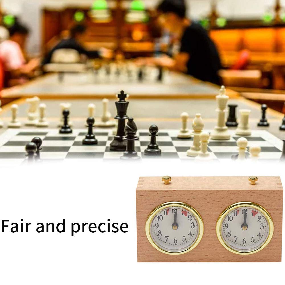 Temporizador de cocina, reloj de pared, temporizador de ajedrez, reloj de ajedrez, reloj de ajedrez portátil de madera, juego analógico analógico, temporizador digital mecánico, cuenta atrás for compe