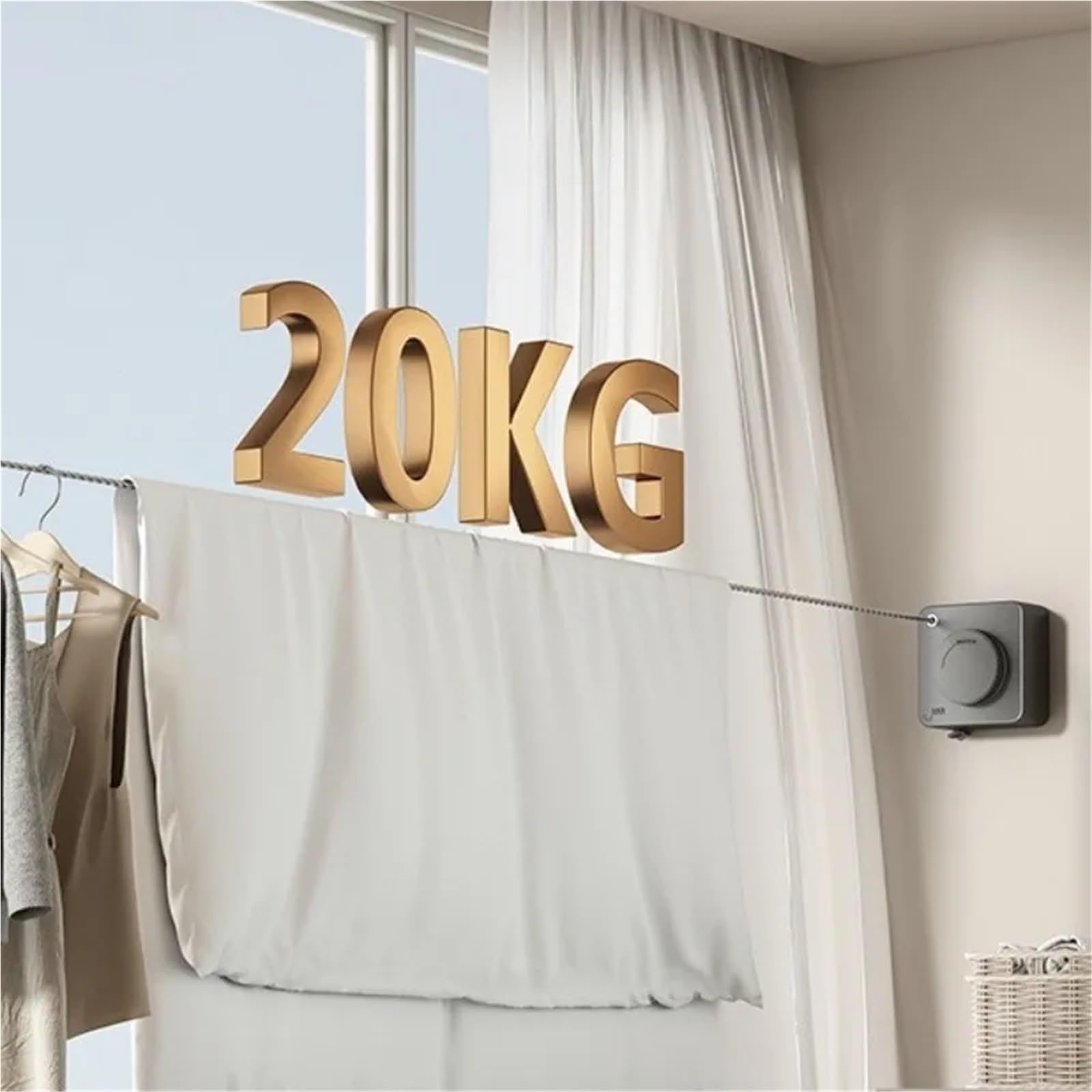 Corde à Linge rétractable intérieure Invisible, séchage des vêtements, Ligne de, Cintre Mural pour Le Linge