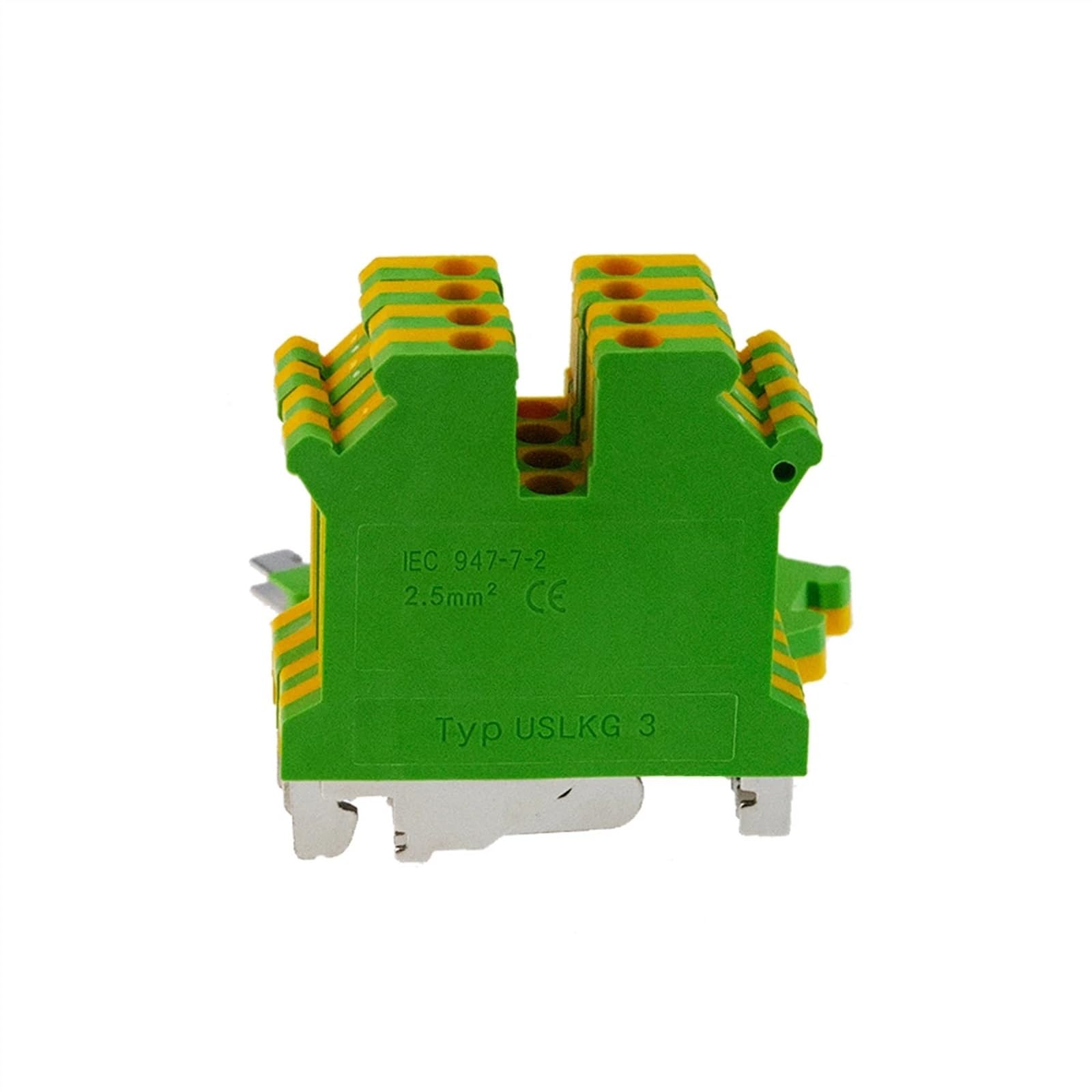 10 pz USLKG-3N Vite Morsettiere Su Guida Din Terra Universale Classe Connettore USLKG3N PE Filo Conduttore