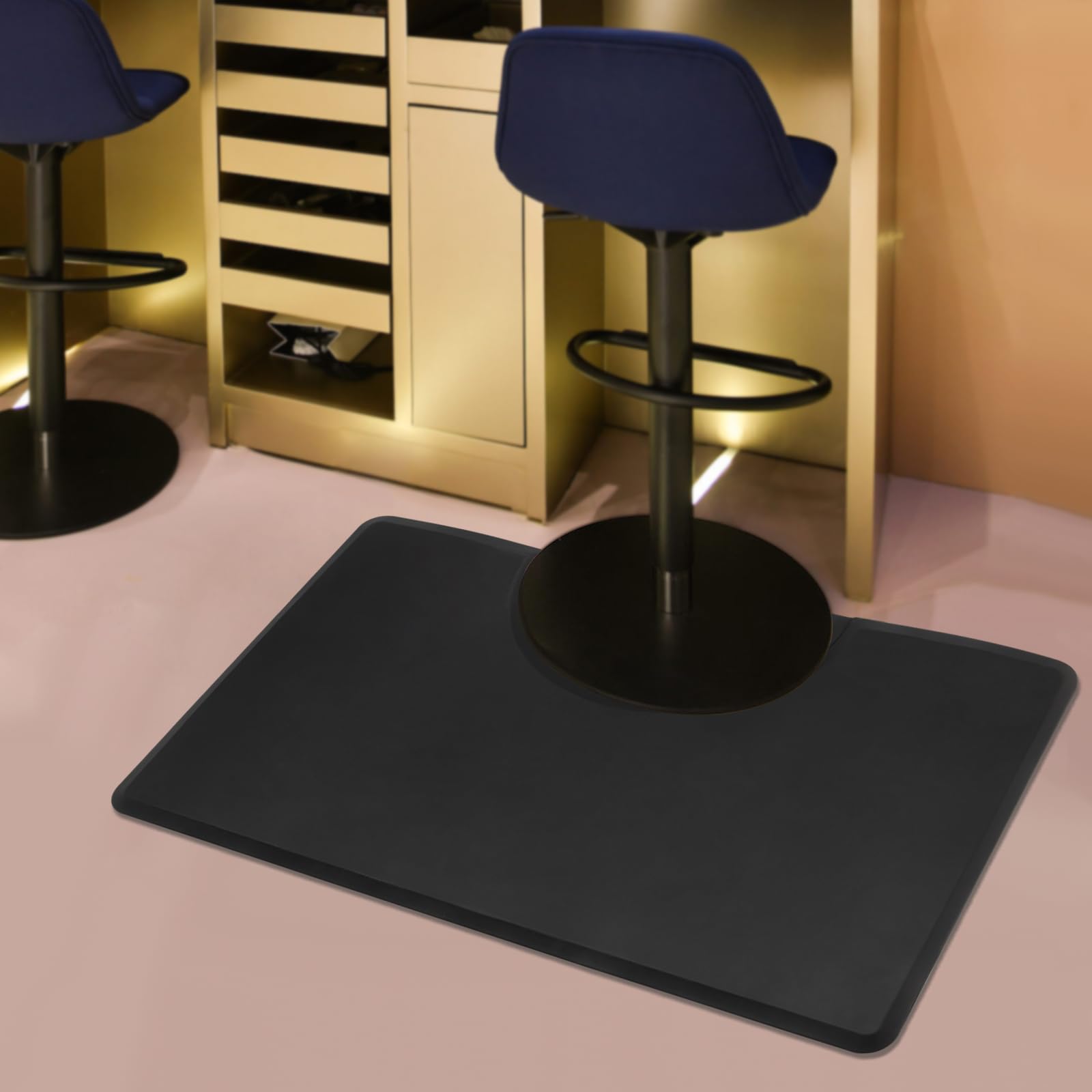 Esterilla de salón de fatiga, alfombrilla impermeable de talón de 3 x 5 pies anti,alfombra de salón de belleza, este producto es ideal para pequeños salones de peluquería, sillas de salón, etc.