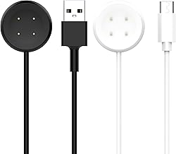 Paquete de 2 cargadores USB-A + tipo C diseñados para Google Pixel Watch 3/Pixel Watch2, adaptador de cable de carga de 3.3 pies/39.4 in, accesorios para Fitbit Ace LTE/Versa 4/Versa3