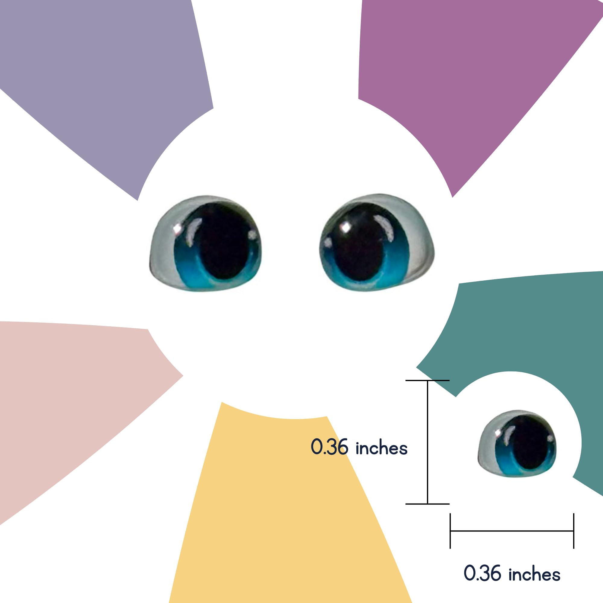 Galactic Googly Eyes Kit – 50 3D Resin Eyes + 15 Space Stickers For Crafts, Amigurumi & DIY