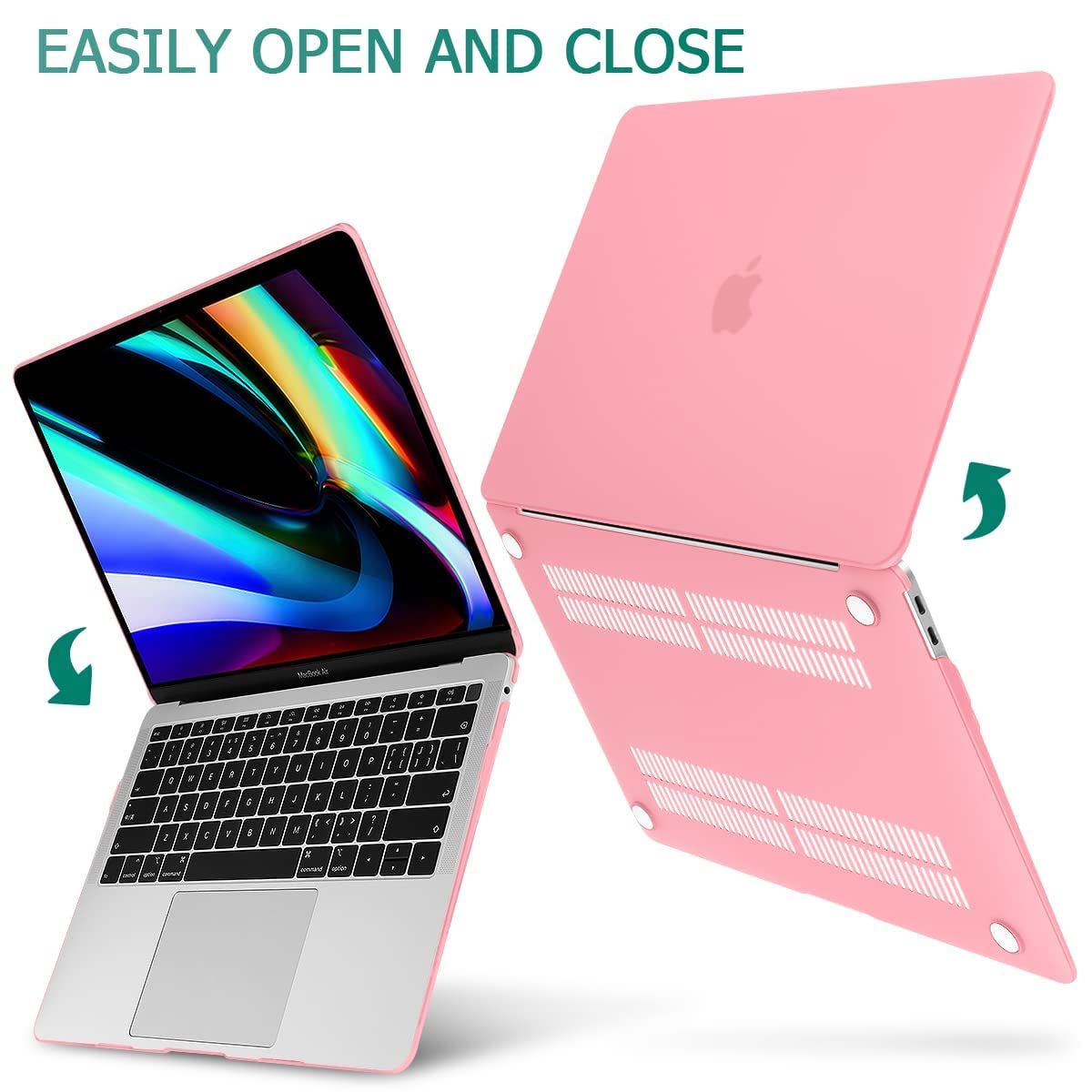 Dl3 Mobilak Compatible with MacBook Pro 16 inch Case 2023 2022 2021 Release M3 A2991 M2 A2780 M1 A2485 Pro Max Liquid Retina XDR Display Touch ID, Protective Plastic Hard Shell Cover Case (Pink)