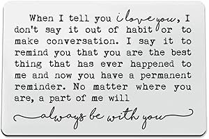 When I Tell You I Love You Metal Wallet Card