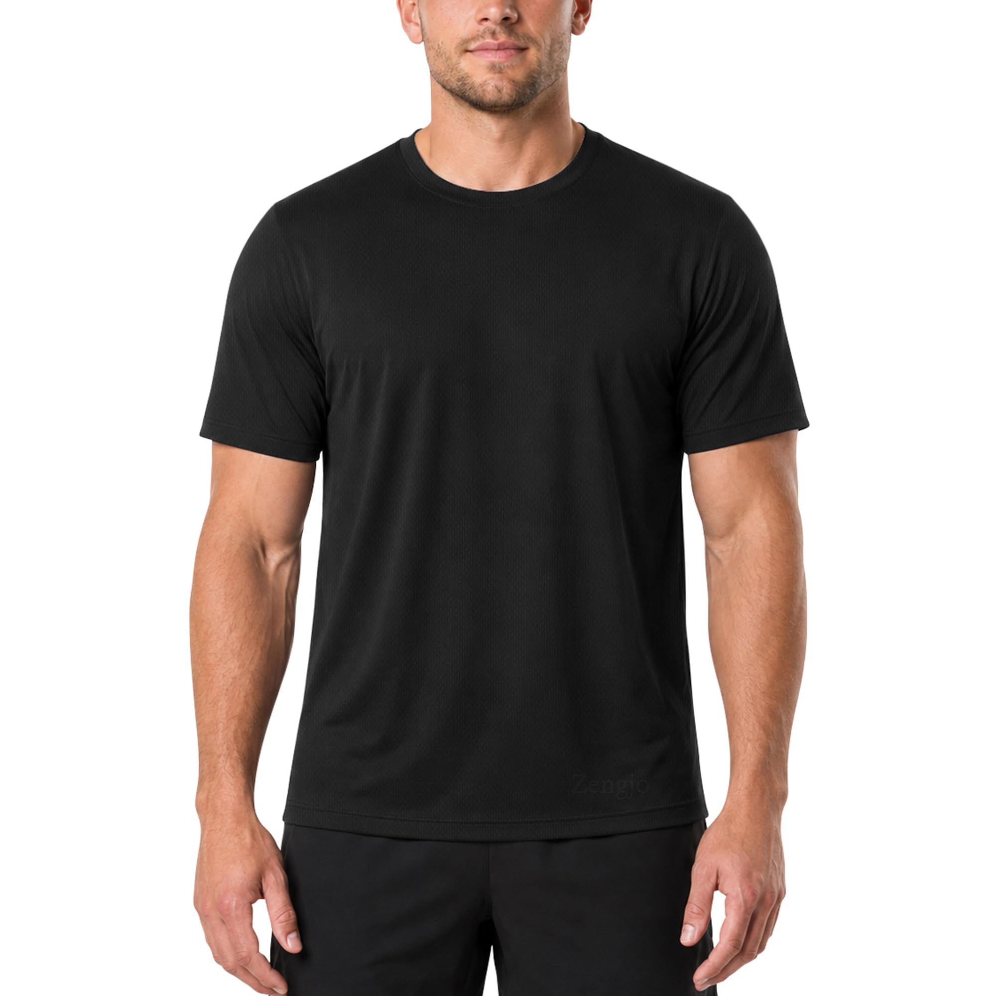Mens Athletic Shirts Quick Dry Moisture Wicking Workout Tee