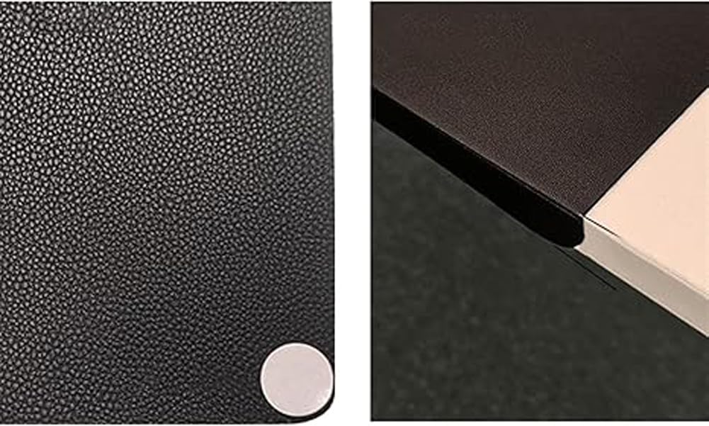 Tappetino da scrivania in pelle ecologica in poliuretano, spessore 2 mm, protezione per piano di lavoro, ufficio, casa, cucina, tappetino per scrittura con protezione dei bordi, tappetino per mouse