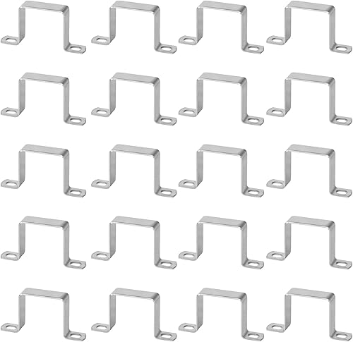 Miniatura 5 de GBGS Paquete de 20 abrazaderas cuadradas para correa de tubo de 2 x 2 pulgadas, clip cuadrado en forma de U, acero inoxidable 304