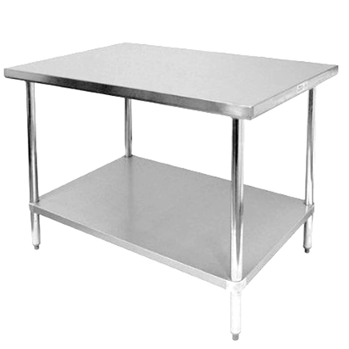 Buy GSW Commercial Flat Top Work Table with Stainless Steel Top, 1