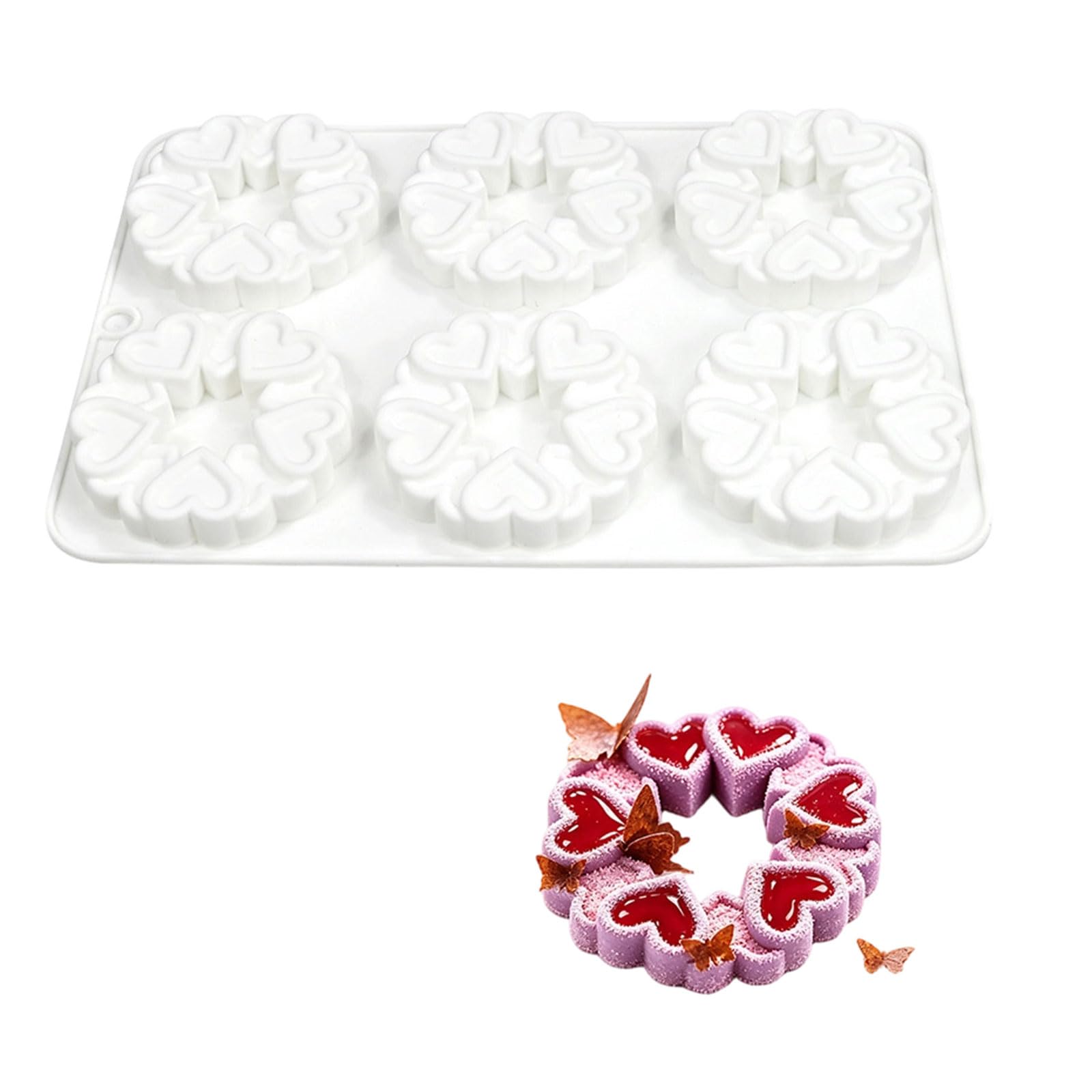 TFAOYS Silicone Molds for Baking Mousses Cake Dishwasher Safe Baking Molds for Dessert Candy Elastomer Cast