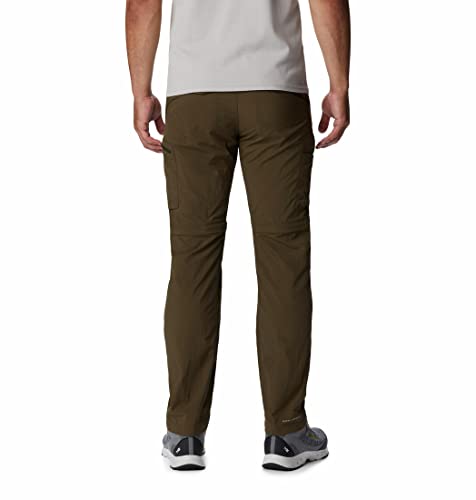 Image of Columbia Mens Silver Ridge Convertible Pant, Olive Green, 40