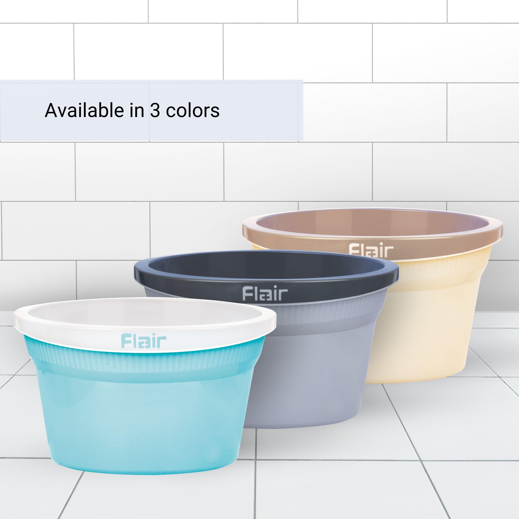 FLAIR Estella Bath Tub-20 LTR| Multipurpose Utility Gaint Tub | Durable Plastic Bath Tub | Baby Bathing Tub | Clothes Washing Tub for Bathroom I Blue 4