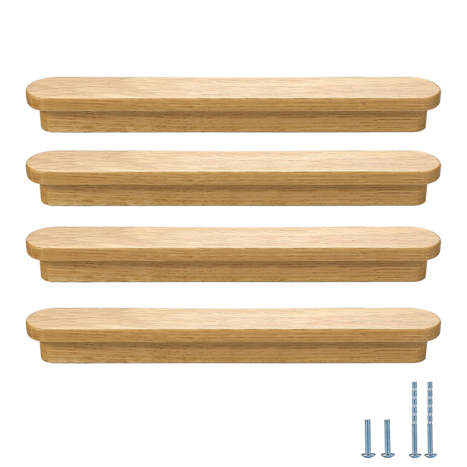 Evionlin 8 Pieces 22.86 cm Wide Oak Veneered Wood Cabinet Door Handle — image 1