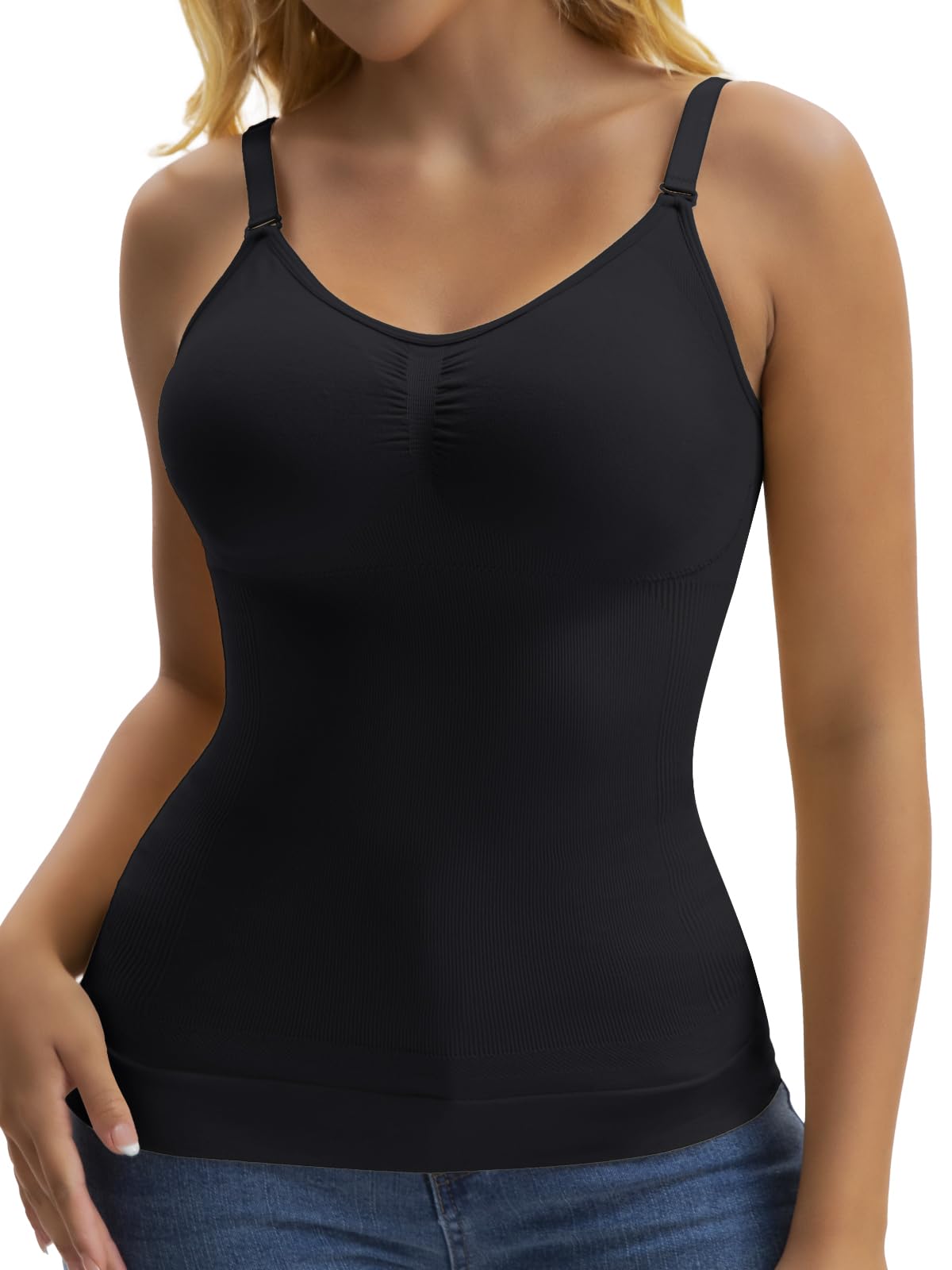 JOYSHAPER Women's Shapewear Tops Padded Bra Shapewear Tank Cami Shaper Compression Tank Tops Tummy Control Camisole