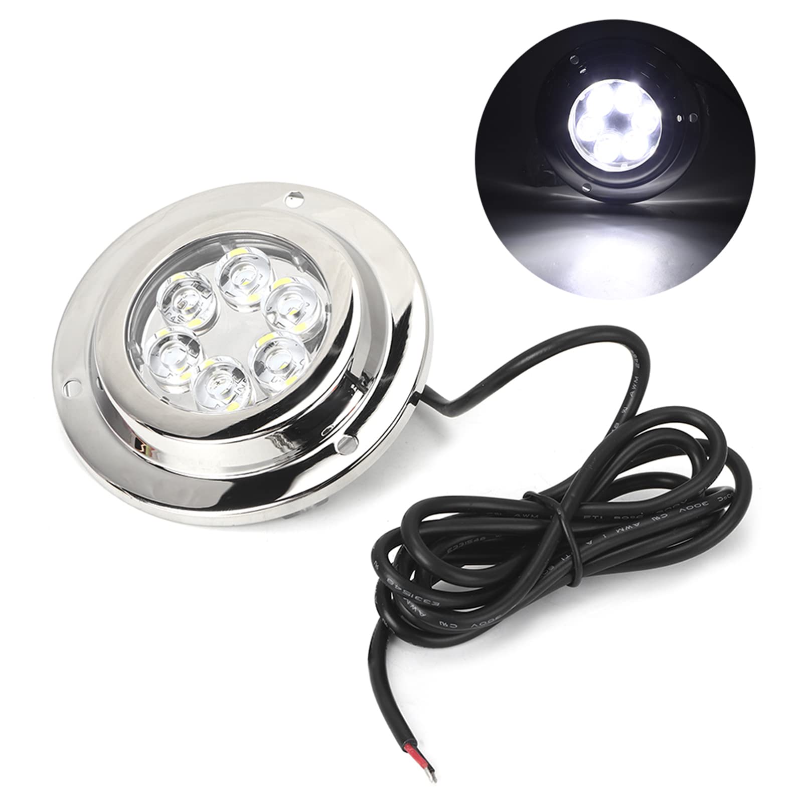 Lampe LED pour Bateau Derwater IP68 pour Yacht Marin Lumière Ultra Lumineuse pour la Pêche, la Natation, la Plongée Facile à Installer pour une visibilité Améliorée et en K s.