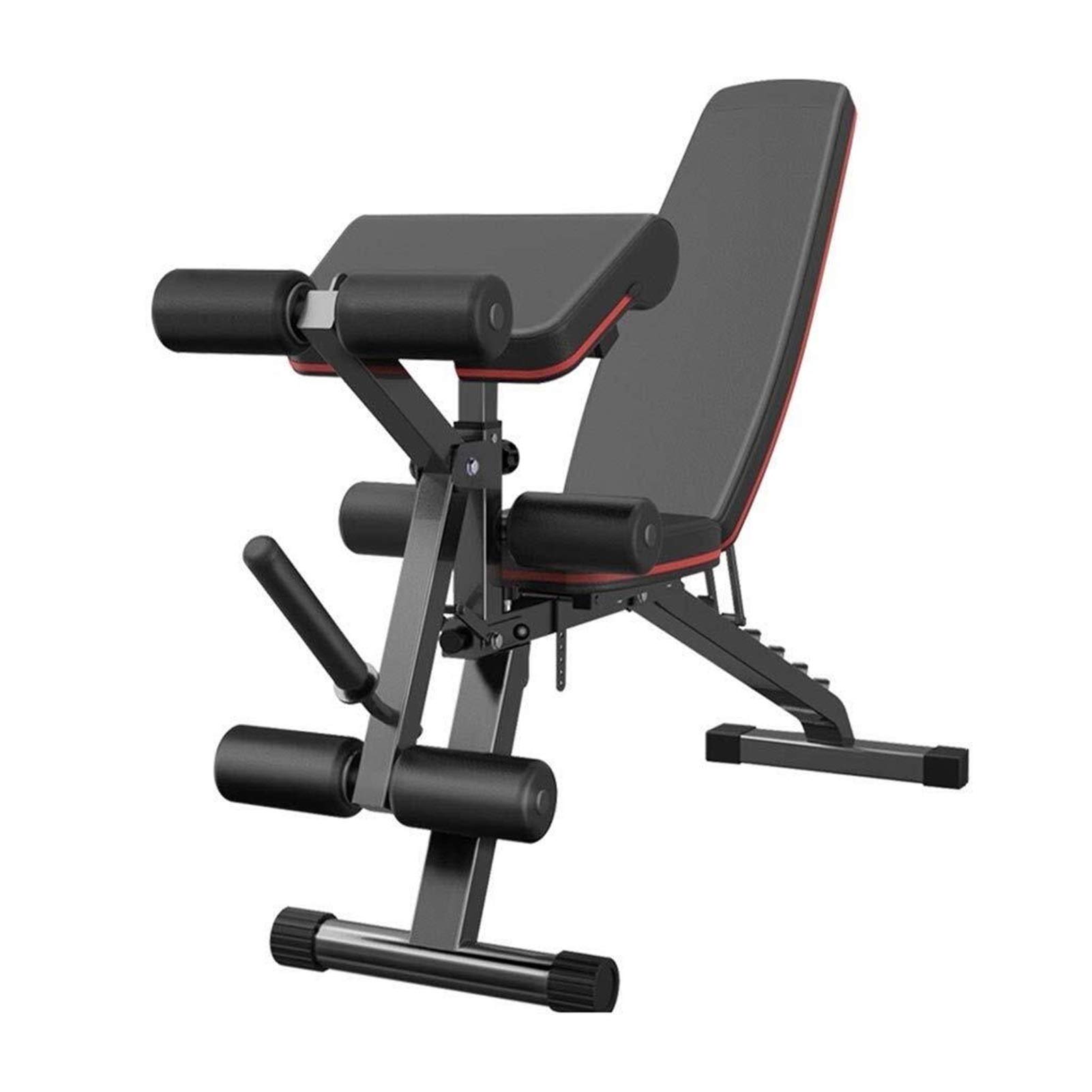 AYCDL Dumbbell Stools,Folding Fitness Chairs Gym Bench Benches Sit-Up Boards Kick Abs Fitness Equipment Multi-Adjustable Seats,Black,163 * 75 * 41.5Cm