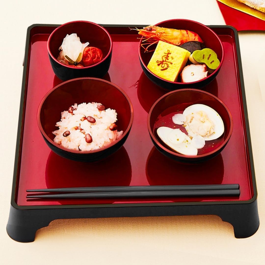 Amazon.co.jp: お食い初め 食器 男の子(赤) 漆器 : ベビー＆マタニティ