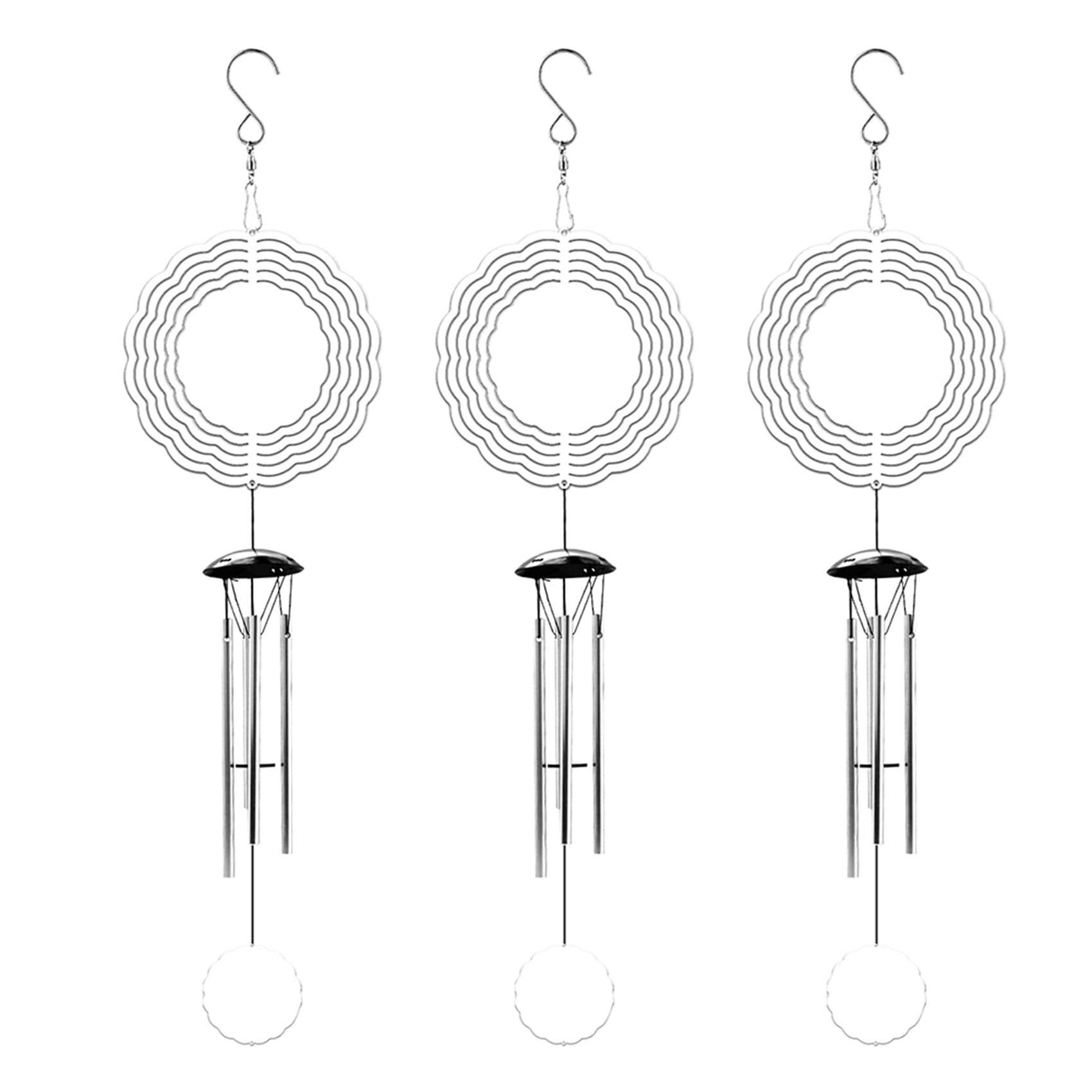 Carillons éoliens décor extérieur et moulins à vent en aluminium pour jardin